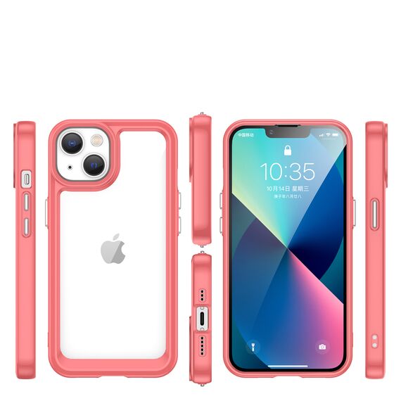 Outer Space Case iPhone 14 Plus hard cover with a gel frame red | Techbox