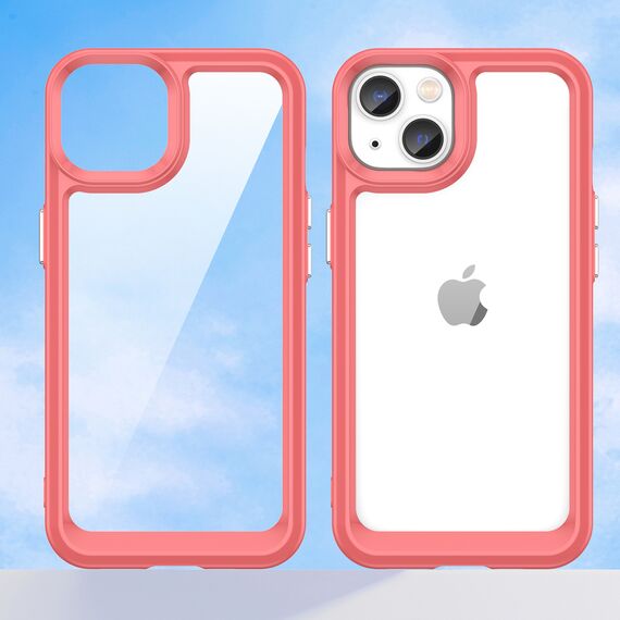Outer Space Case iPhone 14 Plus hard cover with a gel frame red | Techbox