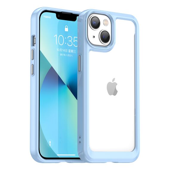 Outer Space Case iPhone 14 Plus hard cover with gel frame blue | Techbox