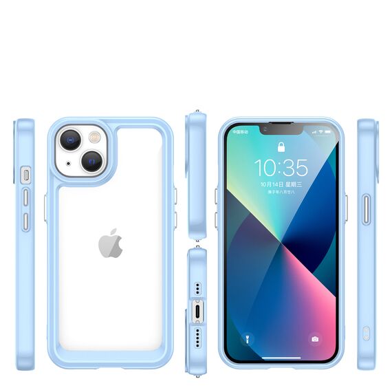 Outer Space Case iPhone 14 Plus hard cover with gel frame blue | Techbox