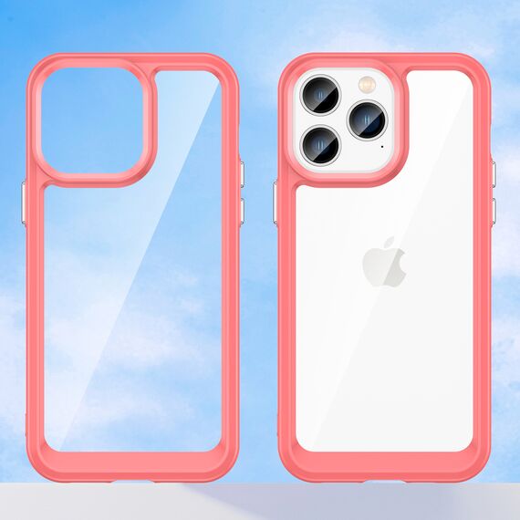 Outer Space Case iPhone 14 Pro Max hard cover with a gel frame red | Techbox
