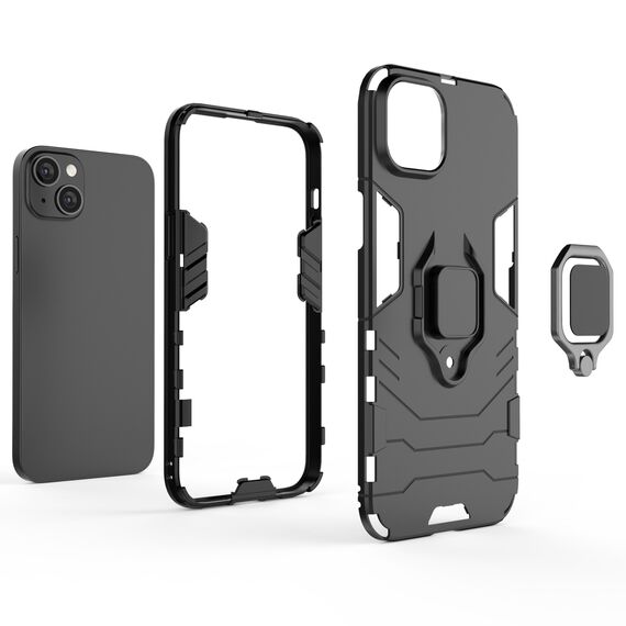 Ring Armor case for iPhone 14 Pro armored cover magnetic holder ring black | Techbox