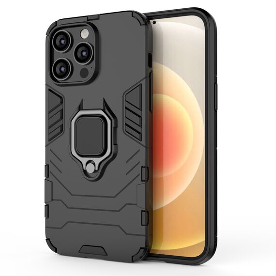 Ring Armor case for iPhone 14 Pro Max armored cover magnetic holder ring black - Apple Cases - Cases - Techbox