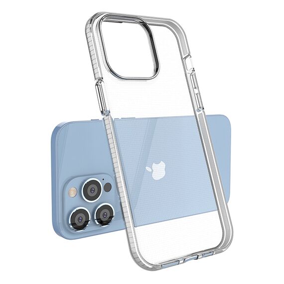 Spring Case for iPhone 14 Pro Max silicone cover with frame light blue | Techbox