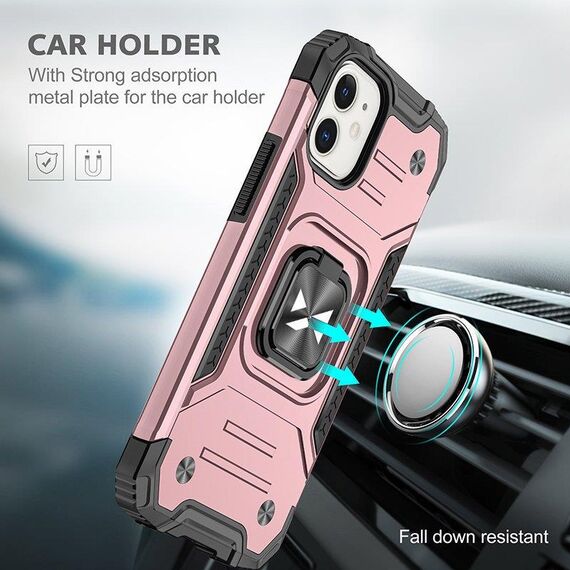 Wozinsky Ring Armor case for iPhone 14 armored cover magnetic holder gold ring - Apple Cases - Cases - Techbox