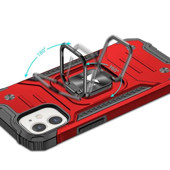 Wozinsky Ring Armor case for iPhone 14 armored cover magnetic holder ring red - Apple Cases - Cases - Techbox