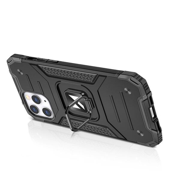 Wozinsky Ring Armor case for iPhone 14 Pro Max armored cover magnetic holder ring silver | Techbox