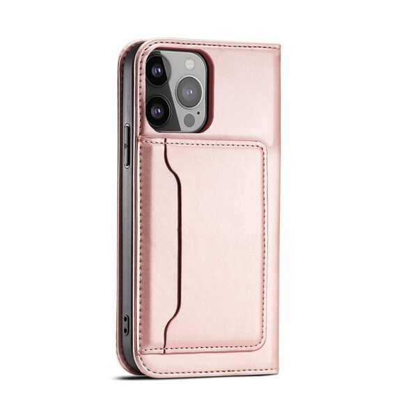 Magnet Card Case case for iPhone 14 flip cover wallet stand pink | Techbox
