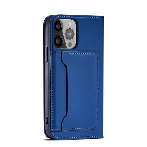 Magnet Card Case case for iPhone 14 Pro flip cover wallet stand blue | Techbox