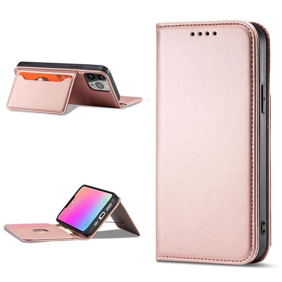 Magnet Card Case case for iPhone 14 Pro Max flip cover wallet stand pink - Apple Cases - Cases - Techbox