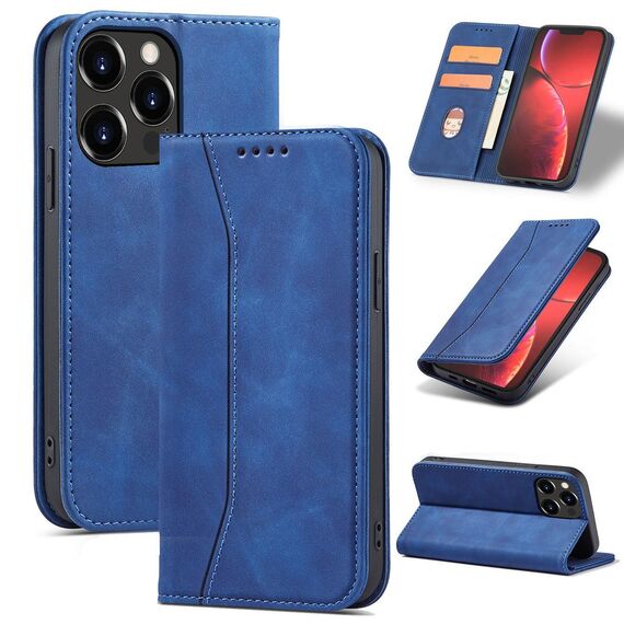 Magnet Fancy Case case for iPhone 14 flip cover wallet stand blue - Apple Cases - Cases - Techbox