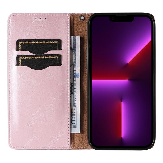 Magnet Strap Case Case for iPhone 14 Plus Flip Wallet Mini Lanyard Stand Pink - Apple Cases - Cases - Techbox