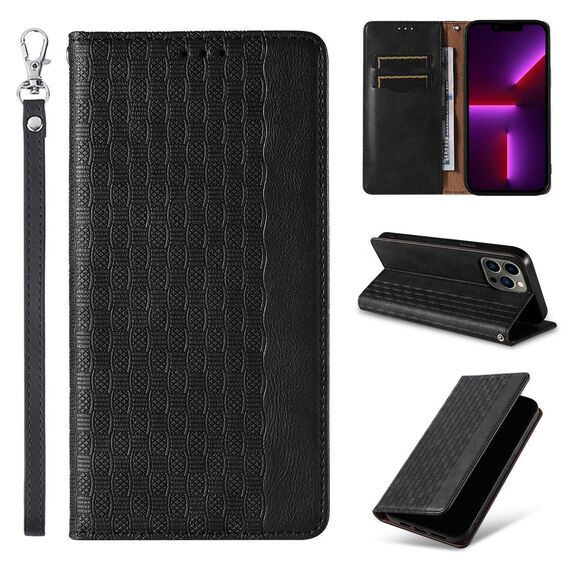 Magnet Strap Case for iPhone 14 Flip Wallet Mini Lanyard Stand Black - Apple Cases - Cases - Techbox