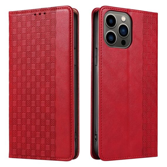 Magnet Strap Case iPhone 14 Pro Case with Flip Wallet Mini Lanyard Stand Red | Techbox