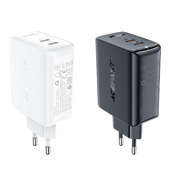 Acefast A29 PD50W GaN (USB-C + USB-C) dual port charger black - Travel Chargers - Smartphone Chargers - Techbox
