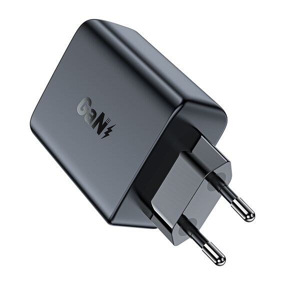 Acefast A29 PD50W GaN (USB-C + USB-C) dual port charger black - Travel Chargers - Smartphone Chargers - Techbox