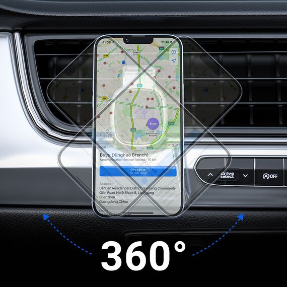 Acefast Magnetic Car Phone Holder for Ventilation Grille Gray (D16 gray) - Smartphone Holders - Smartphones - Techbox