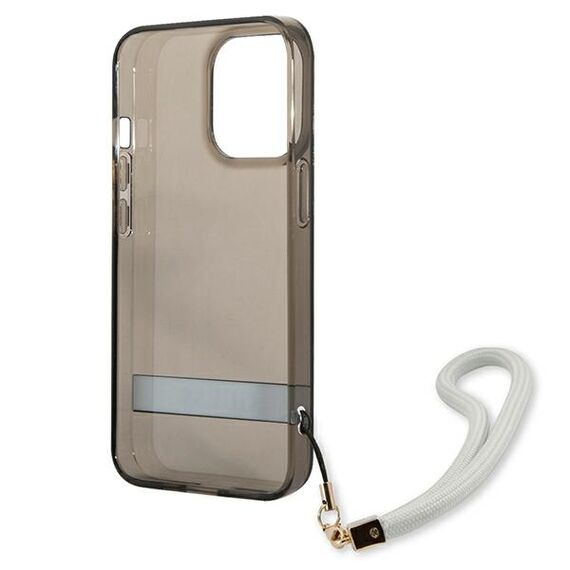 Guess GUHCP13LHTSGSK iPhone 13 Pro / 13 6.1" black/black hardcase Translucent Stap | Techbox
