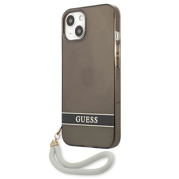 Guess GUHCP13SHTSGSK iPhone 13 mini 5.4" black/black hardcase Translucent Stap | Techbox