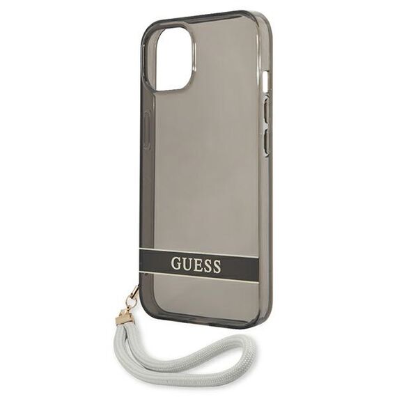 Guess GUHCP13SHTSGSK iPhone 13 mini 5.4" black/black hardcase Translucent Stap | Techbox