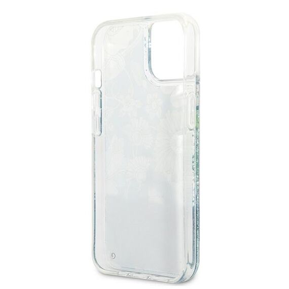 Guess GUHCP13SLFLSN iPhone 13 mini 5.4" green/green hardcase Flower Liquid Glitter | Techbox