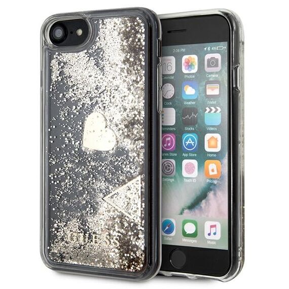 Guess GUOHCI8GLHFLGO iPhone 7/8/SE 2020 /SE 2022 gold/gold hard case Glitter Charms | Techbox