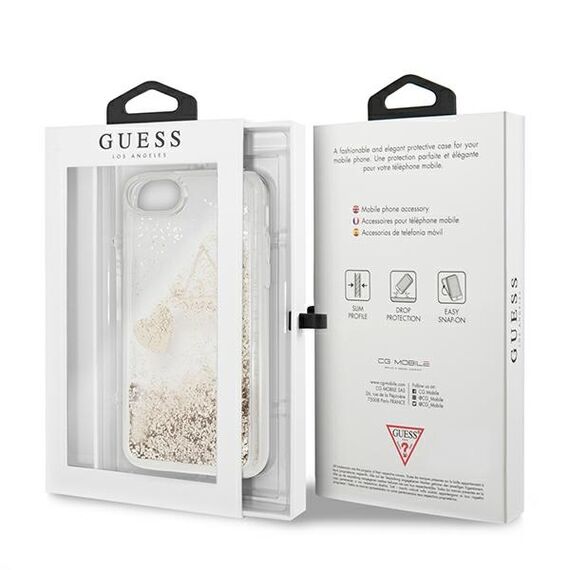 Guess GUOHCI8GLHFLGO iPhone 7/8/SE 2020 /SE 2022 gold/gold hard case Glitter Charms | Techbox