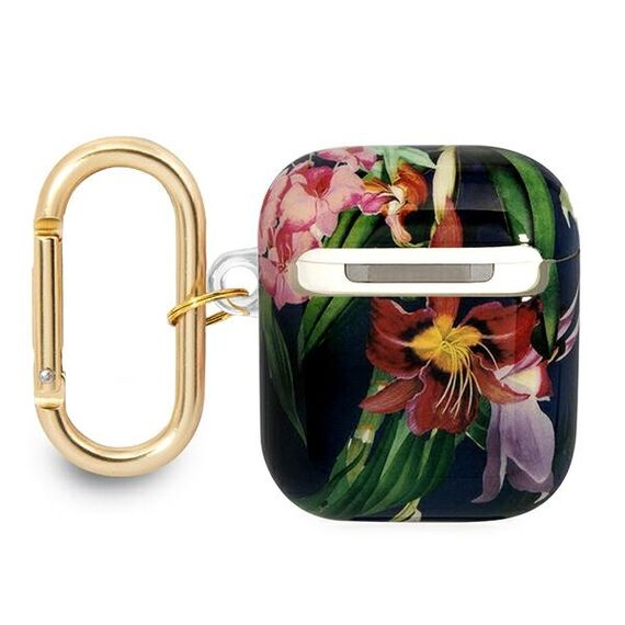 Guess GUA2HHFLB AirPods cover blue / blue Flower Strap Collection - Smartphone Accessories - Cables & Accessories - Techbox