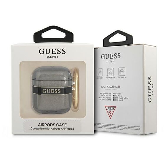Guess GUA2HHTSK AirPods cover black / black Strap Collection - Smartphone Accessories - Cables & Accessories - Techbox