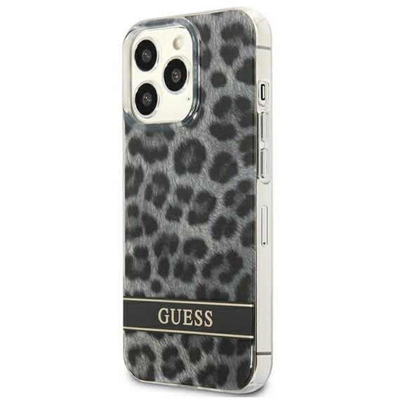 Guess GUHCP13LHSLEOK iPhone 13 Pro / 13 6.1" grey/grey hardcase Leopard | Techbox