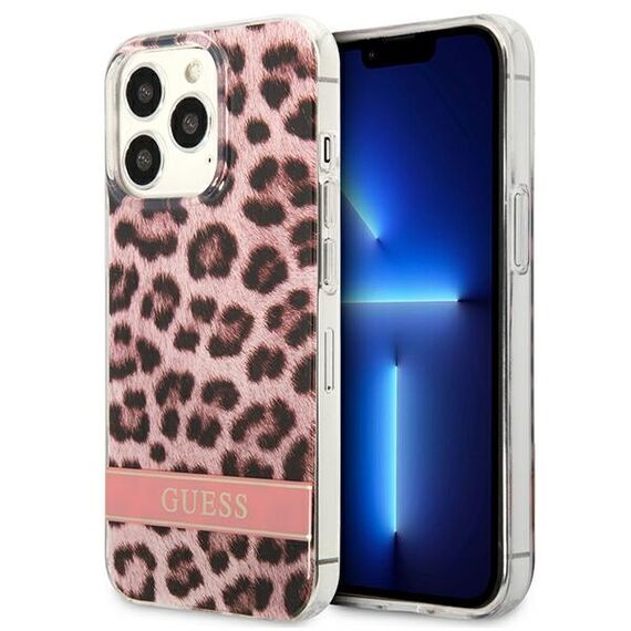 Guess GUHCP13LHSLEOP iPhone 13 Pro / 13 6.1" pink/pink hardcase Leopard | Techbox