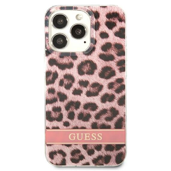 Guess GUHCP13LHSLEOP iPhone 13 Pro / 13 6.1" pink/pink hardcase Leopard | Techbox
