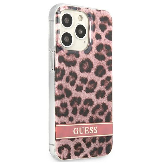 Guess GUHCP13LHSLEOP iPhone 13 Pro / 13 6.1" pink/pink hardcase Leopard | Techbox