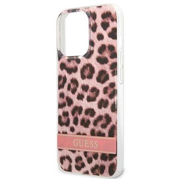 Guess GUHCP13LHSLEOP iPhone 13 Pro / 13 6.1" pink/pink hardcase Leopard | Techbox