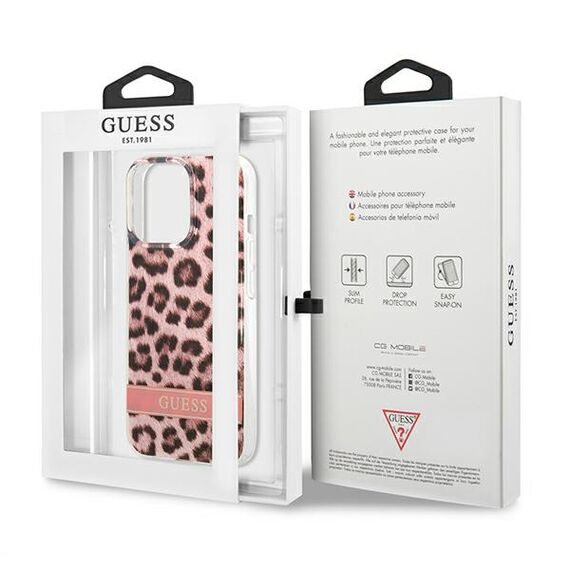 Guess GUHCP13LHSLEOP iPhone 13 Pro / 13 6.1" pink/pink hardcase Leopard | Techbox