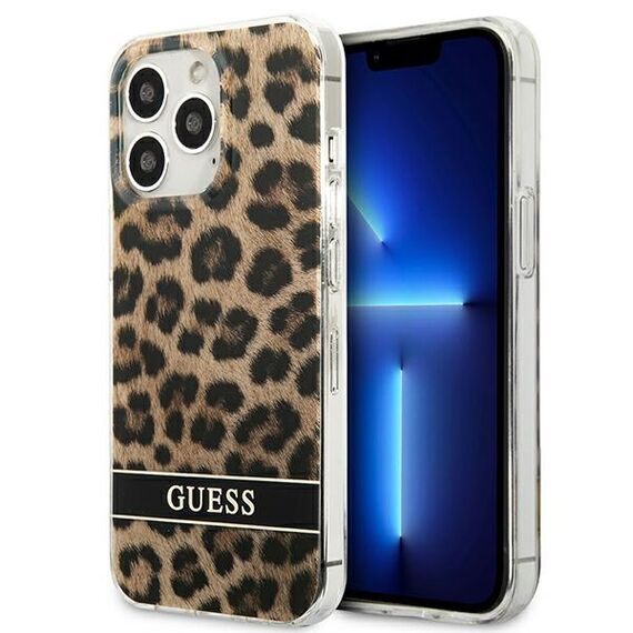 Guess GUHCP13LHSLEOW iPhone 13 Pro / 13 6.1" brown/brown hardcase Leopard | Techbox