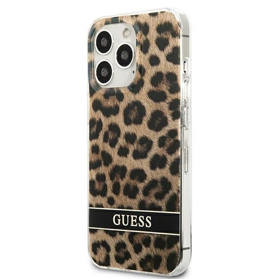 Guess GUHCP13LHSLEOW iPhone 13 Pro / 13 6.1" brown/brown hardcase Leopard | Techbox
