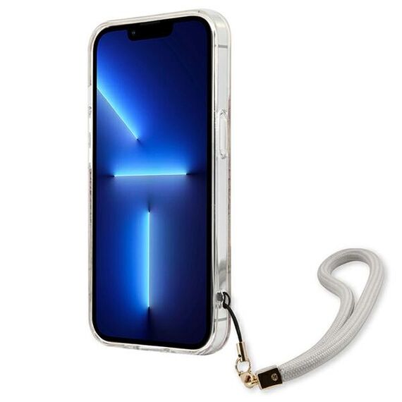 Guess GUHCP13SHFLSD iPhone 13 mini 5.4" gold/gold hardcase Flower Strap | Techbox