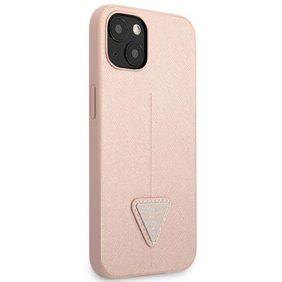 Guess GUHCP13SPSATLP iPhone 13 mini 5,4 "pink / pink hardcase SaffianoTriangle Logo - Apple Cases - Cases - Techbox