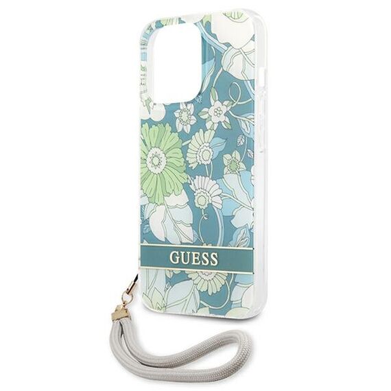 Guess GUHCP13XHFLSN iPhone 13 Pro Max 6.7 "green / green hardcase Flower Strap - Apple Cases - Cases - Techbox