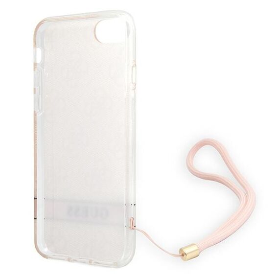 Guess GUOHCI8H4STP iPhone SE 2022 / SE 2020 / 7/ 8 pink/pink hardcase 4G Print Strap - Apple Cases - Cases - Techbox