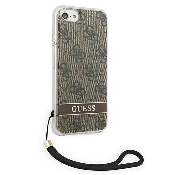 Guess GUOHCI8H4STW iPhone SE 2022 / SE 2020/7/8 brown / brown hardcase 4G Print Strap - Apple Cases - Cases - Techbox