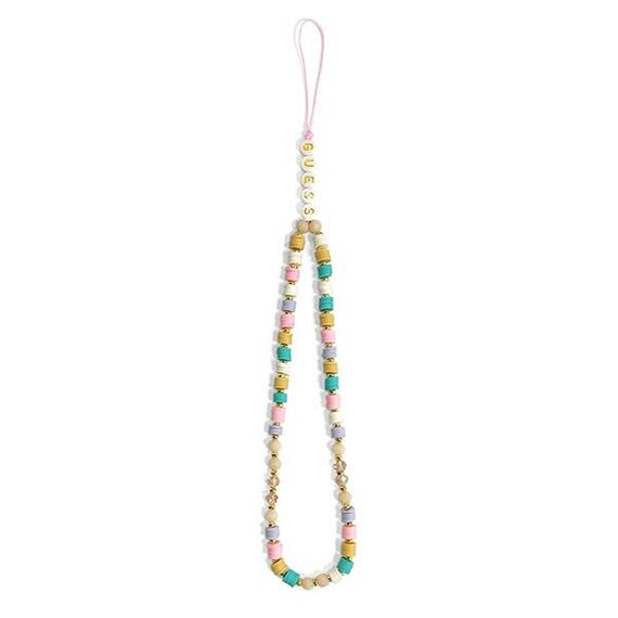 Guess pendant GUSTFLWP Phone Strap pink Heishi Beads - Smartphone Accessories - Cables & Accessories - Techbox