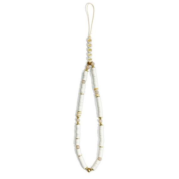 Guess pendant GUSTPEARW Phone Strap white Heishi Beads - Smartphone Accessories - Cables & Accessories - Techbox