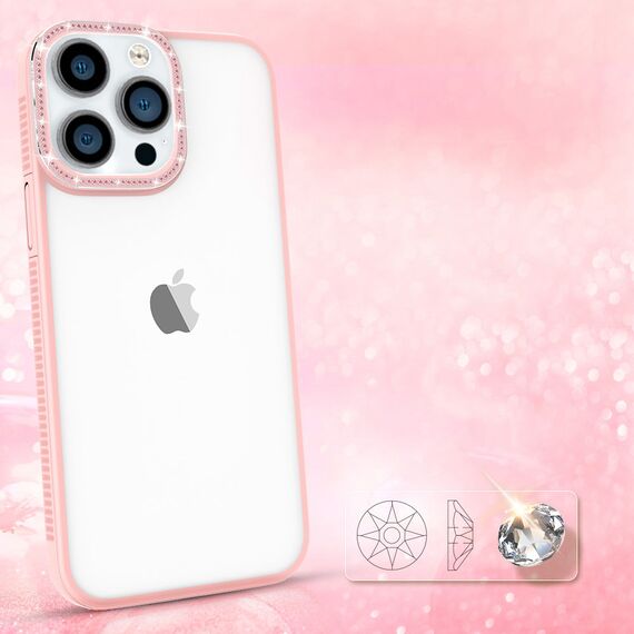 Kingxbar Sparkle Series case iPhone 13 Pro Max with crystals back cover pink | Techbox