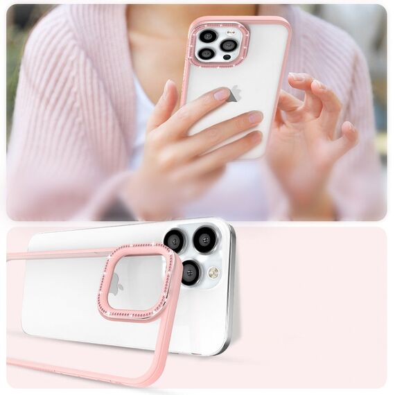 Kingxbar Sparkle Series case iPhone 13 Pro Max with crystals back cover pink | Techbox