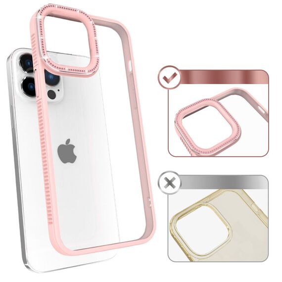 Kingxbar Sparkle Series case iPhone 13 Pro Max with crystals back cover pink | Techbox