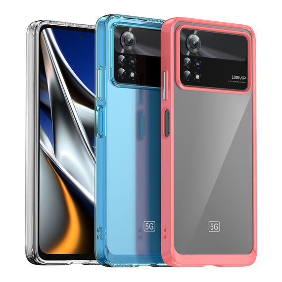 Outer Space Case for Xiaomi Poco X4 Pro 5G cover with a flexible frame blue | Techbox