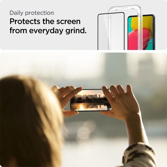TEMPERED GLASS Spigen ALM GLASS FC GALAXY M53 5G BLACK - Uncategorized Screen Protection (2) - Screen & Camera Protection - Techbox