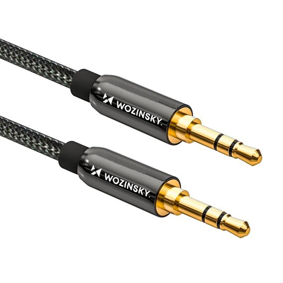 Wozinsky universal mini jack cable 2x AUX cable 1.5 m black - Cables & Adapters - Cables & Accessories - Techbox